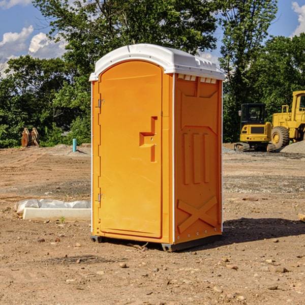 what is the maximum capacity for a single portable restroom in Alden